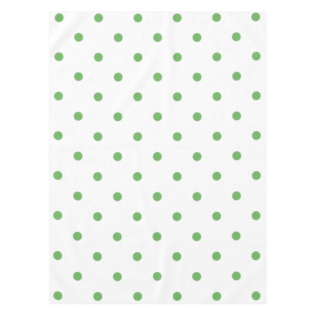 Small Polka Dots Pattern: Green Tablecloth (Front)