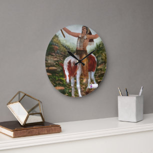 Small Pony Big Spirit Wall Clock