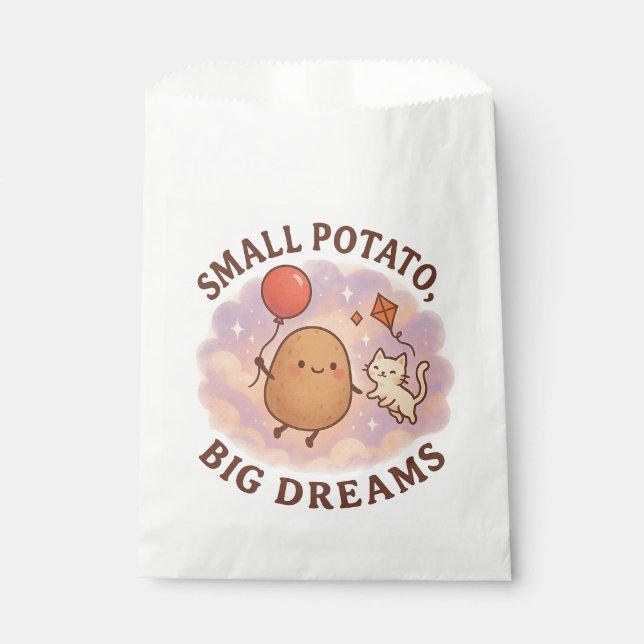 Small Potato Big Dreams – Cute Motivational Favour Bag (Front)