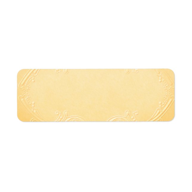 Small Pretty Yellow Apothecary Label Return Address Label (Front)