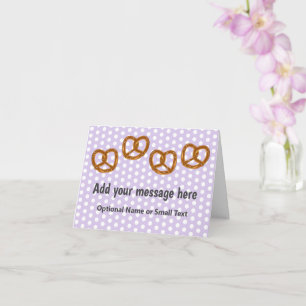 Small Pretzel Salty Snacks - Dotted - your text Card
