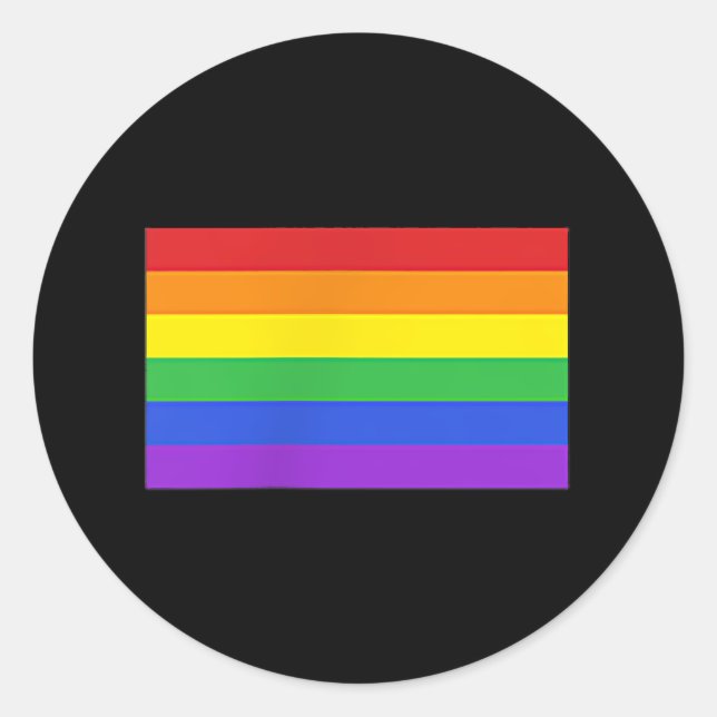 Small Pride Flag Subtle Pride Rainbow Month Classic Round Sticker (Front)
