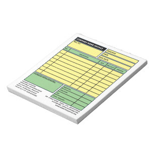 Small Professional Business Invoice Sales Receipt Notepad