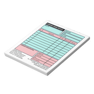 Small Professional Business Invoice Sales Receipt Notepad