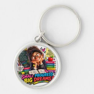 Small Progress Big Dreams Student Sticker Key Ring