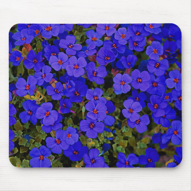Small Purple Flowers Mouse Pad (Front)