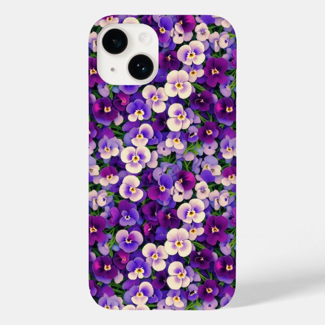 Small Purple Pansies Phone Case (Back)