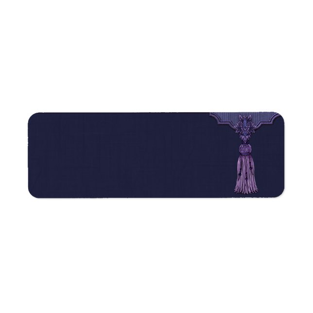Small Purple Tassel Apothecary Label Return Address Label (Front)