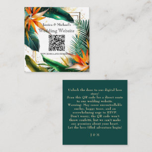 Small, QR code Birds of Paradise Bliss Website Enclosure Card