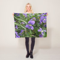 Small Rainy Violets Blanket