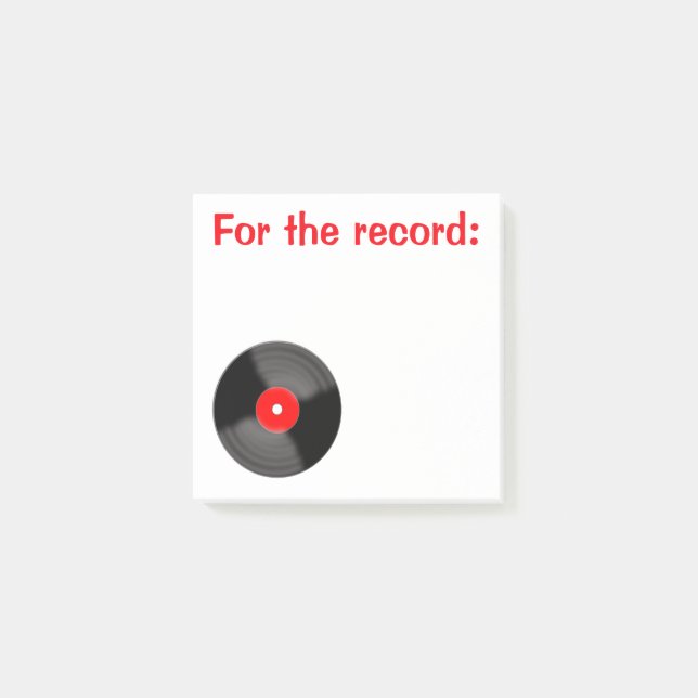 Small Record Post It Notes (Front)