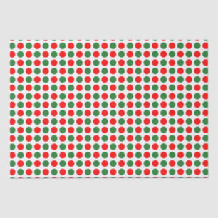 Small Red and Green Polka Dots Tissue Paper