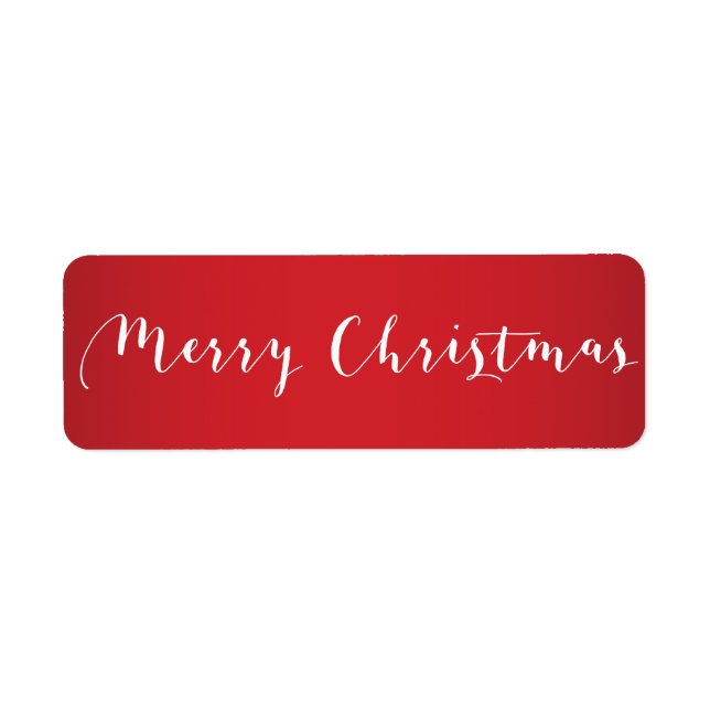 Small Red Merry Christmas Labels (Front)