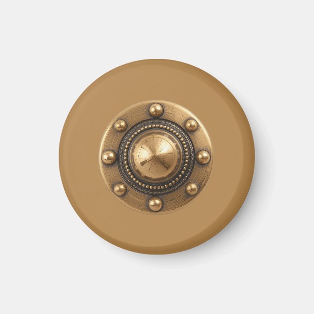 Small Round Brass Look Magnet (Front)