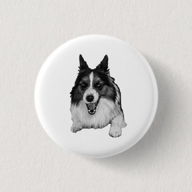 Small Round, Merry Ears 3 Cm Round Badge (Front)
