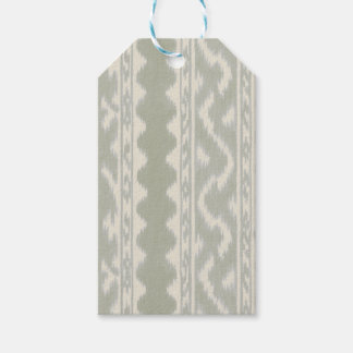 Small Scale Soft Sage Ikat on Cream Gift Tags