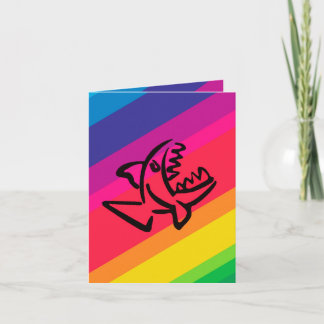 small shark note card