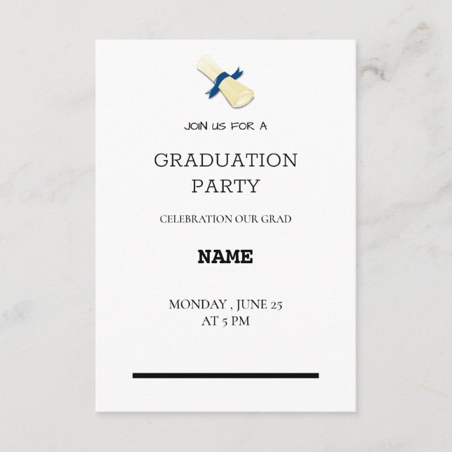 small simple enclosure card (Front)