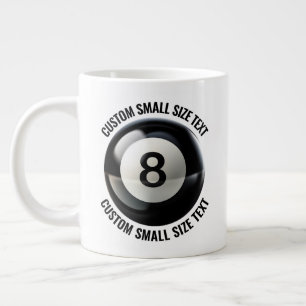 Small Size Personalised Text Giant 8 Ball Mug 20oz