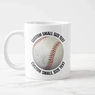 Small Size Personalised Text Giant Baseball Mug