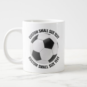Small Size Personalised Text Giant Soccer Mug 20oz