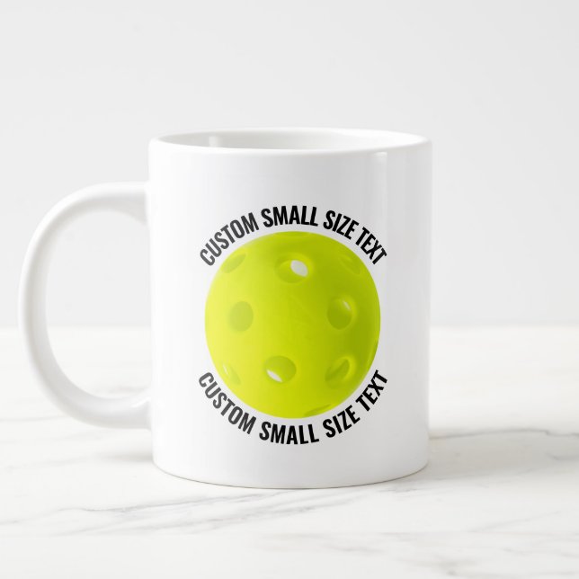 Small Size Personalised Text Pickleball Custom Large Coffee Mug (Left)