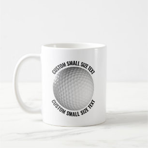 Small Size Text 11oz Personalised Golf Mug