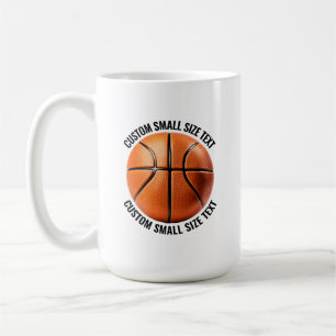 Small Size Text 15oz Personalised Basketball Mug