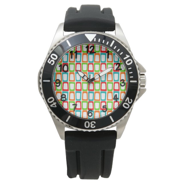 Small Skewed Rectangles  Watch (Front)