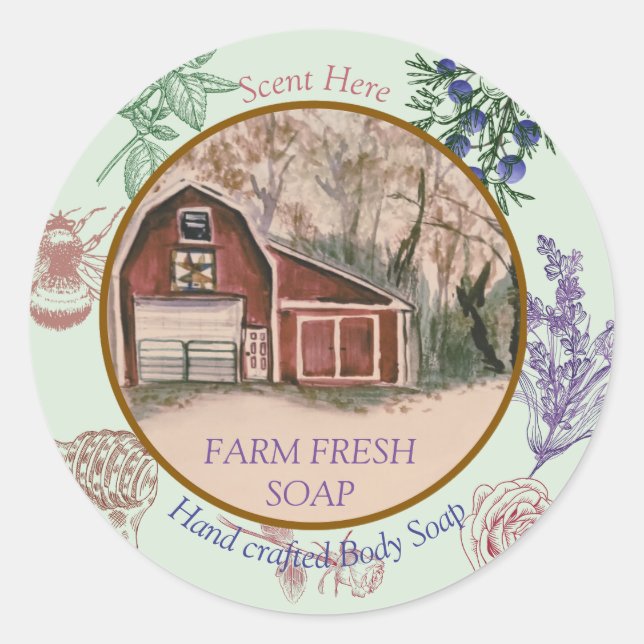 SMALL SOAP BAND CUSTOMIZE CLASSIC ROUND STICKER (Front)