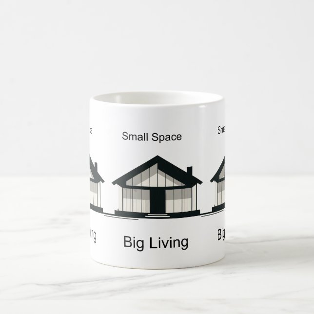 Small Space Big Living Modern Tiny House Mug (Center)