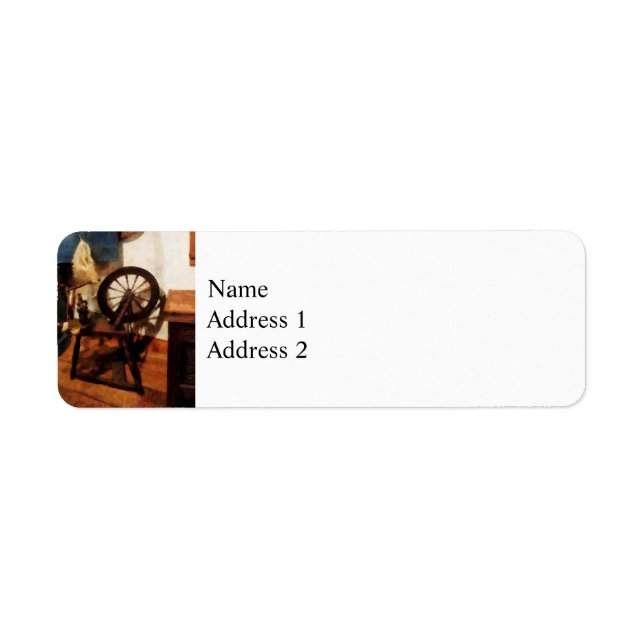 Small Spinning Wheel Return Address Label (Front)