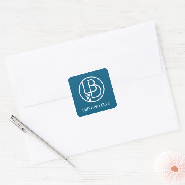 Small square monogram stickers (Envelope)