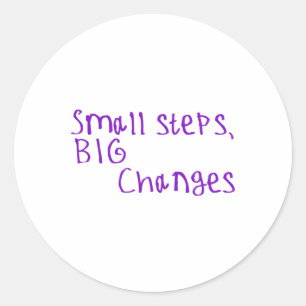 Small Steps2  Classic Round Sticker