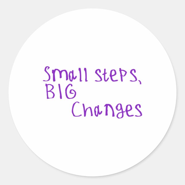 Small Steps2  Classic Round Sticker (Front)
