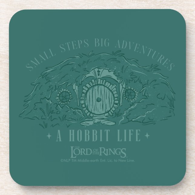 Small Steps, Big Adventures - A Hobbit Life Coaster (Front)