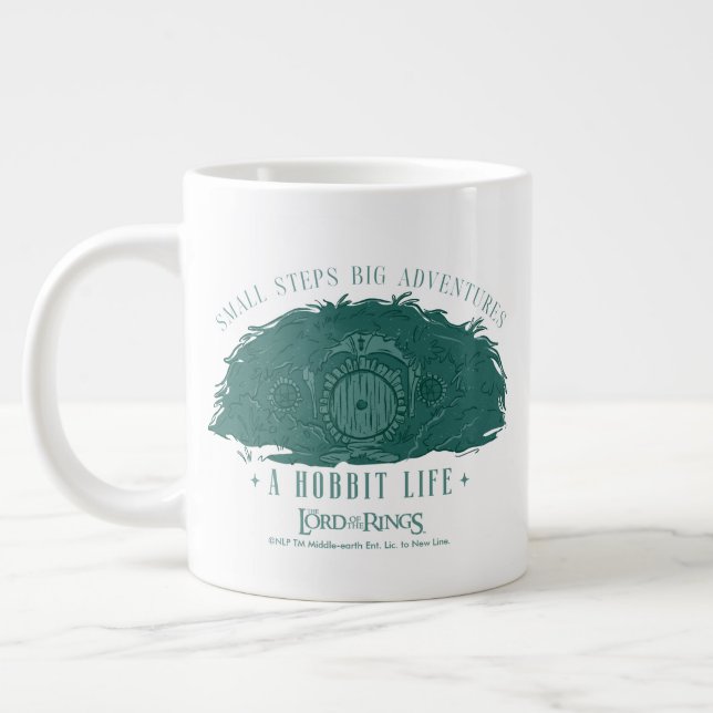 Small Steps, Big Adventures - A Hobbit Life Large Coffee Mug (Left)