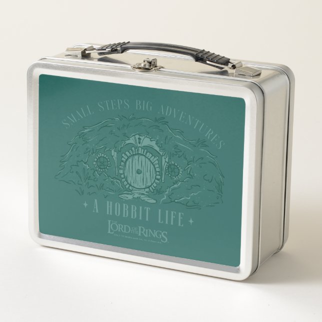 Small Steps, Big Adventures - A Hobbit Life Metal Lunch Box (Front)
