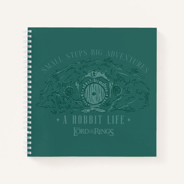 Small Steps, Big Adventures - A Hobbit Life Notebook (Front)