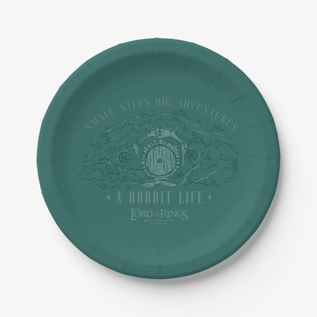 Small Steps, Big Adventures - A Hobbit Life Paper Plate (Front)