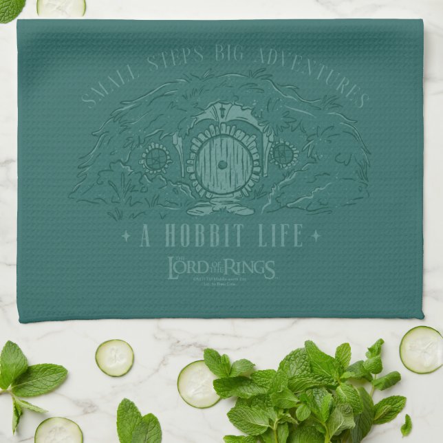 Small Steps, Big Adventures - A Hobbit Life Tea Towel (Folded)