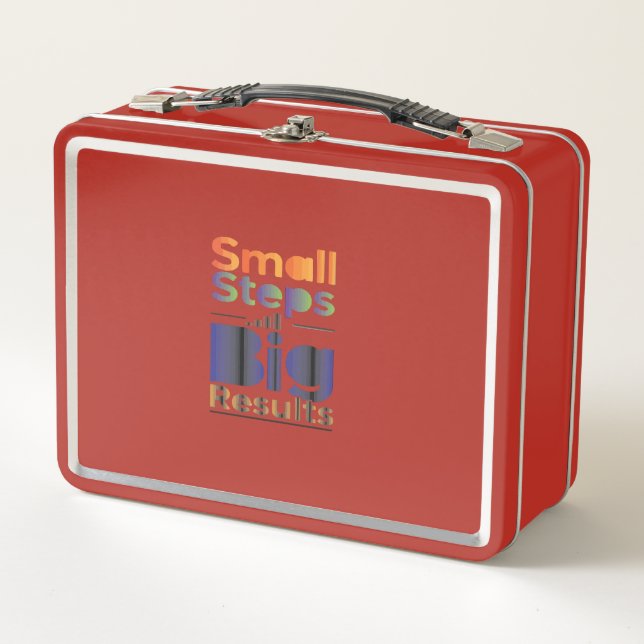 Small Steps Big Results Metal Lunch Box (Front)
