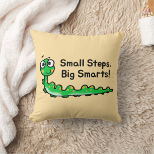 Small Steps Big Smarts Caterpillar Cartoon Cushion