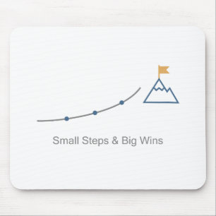 Small Steps, Big Wins Progress & Growth Motivation Mouse Pad