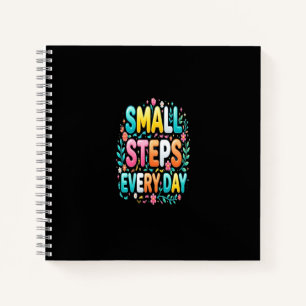 Small Steps Every Day   Motivational Typography Notebook