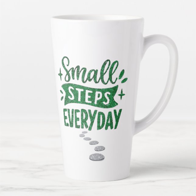 Small Steps Everyday Inspirational Latte Mug (Right)