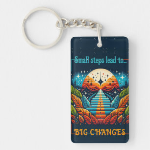 Small Steps Lead to Big Changes Key Ring