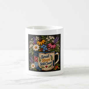 Small Steps Still Count – Patchwork Mug Vintage Em