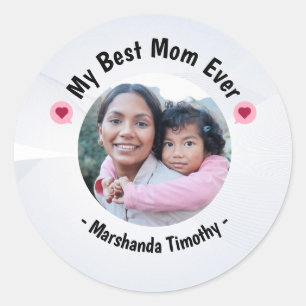 Small Sticker, Big Love Surprise Your Love Mum Classic Round Sticker