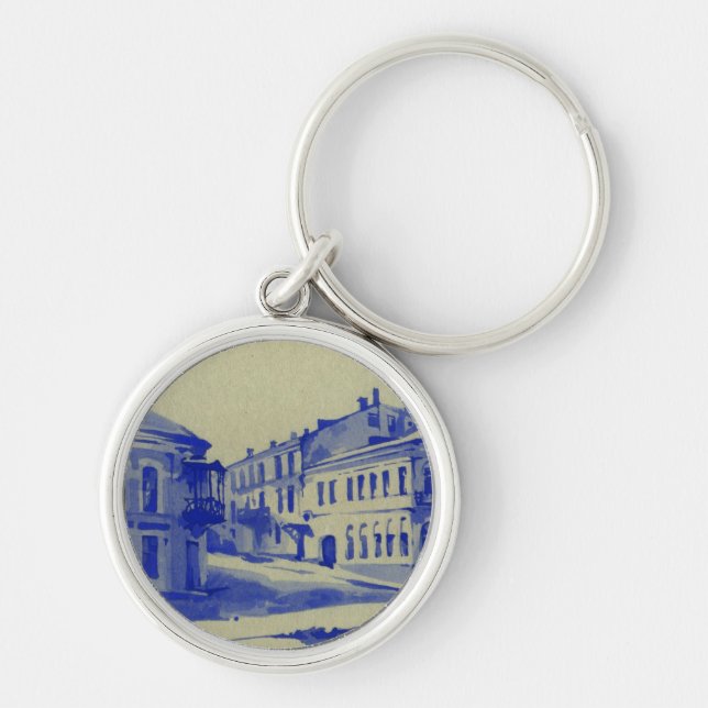 Small streets in the old town key ring (Front)